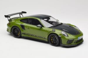 Porsche 911 991.2 GT3 RS Weissach Package Lizard Green Wording & Jantes Magnésium Noires Minichamps 1:18 155068232 Métal — image 4 sur 6