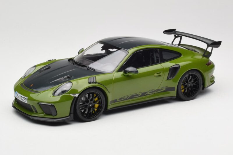 Porsche 911 991.2 GT3 RS Weissach Package Lizard Green Wording & Jantes Magnésium Noires Minichamps 1:18 155068232 Métal