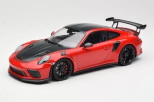 Porsche 911 991.2 GT3 RS Weissach Package Rouge avec Jantes Noires Minichamps 1:18 155068230 Métal