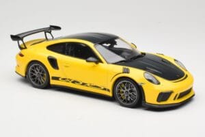 Porsche 911 991.2 GT3 RS Jaune Weissach Package Platinum Wheels Minichamps 1:18 155068221 Métal — image 4 sur 6