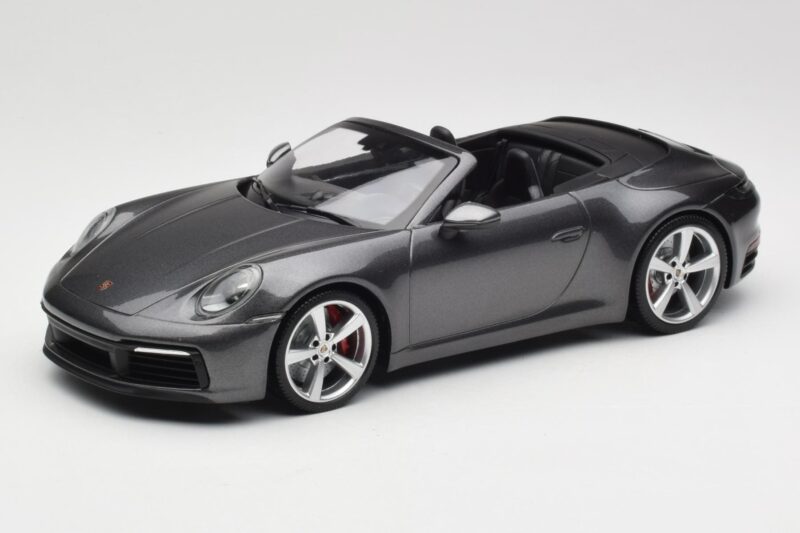 Porsche 911 992 Carrera 4S Cabriolet Agate Grey Metallic Minichamps 1:18 155067336 Métal