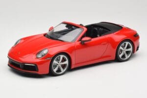 Porsche 911 992 Carrera 4S Cabriolet Rouge Minichamps 1:18 155067331 Métal