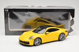 Porsche 911 992 Carrera 4S Jaune Minichamps 1:18 155067320 Métal — image 6 sur 6