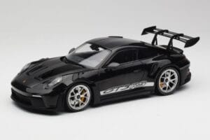 Porsche 911 992 GT3 RS Noir Avec Jantes Argent Minichamps 1:18 155062231 Métal