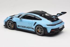 Porsche 911 992 GT3 RS Weissach Pack Gulf Blue Norev 1:18 187367 Métal — image 7 sur 8