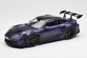 Porsche 911 992 GT3 RS Weissach Package Ultraviolet Norev 1:18 187368 Métal