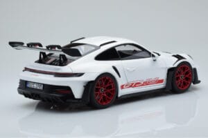 Porsche 911 992 GT3 RS Blanc Pyro Rouge Norev 1:18 187352 Métal — image 3 sur 8