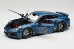 Porsche 911 992 Turbo S Coupe Sport Design Bleu Minichamps 1:18 113069073 Métal — image 2 sur 8