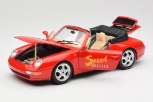 Porsche 911 993 Carrera Cabriolet Rouge Bburago 1:18 3090 Métal — image 2 sur 8