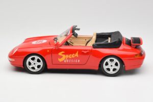 Porsche 911 993 Carrera Cabriolet Rouge Bburago 1:18 3090 Métal — image 4 sur 8