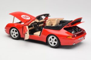 Porsche 911 993 Carrera Cabriolet Rouge Bburago 1:18 3090 Métal — image 5 sur 8