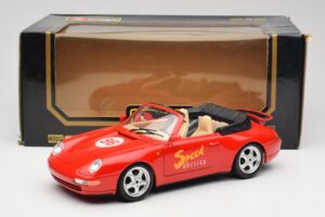 Porsche 911 993 Carrera Cabriolet Rouge Bburago 1:18 3090 Métal — image 8 sur 8