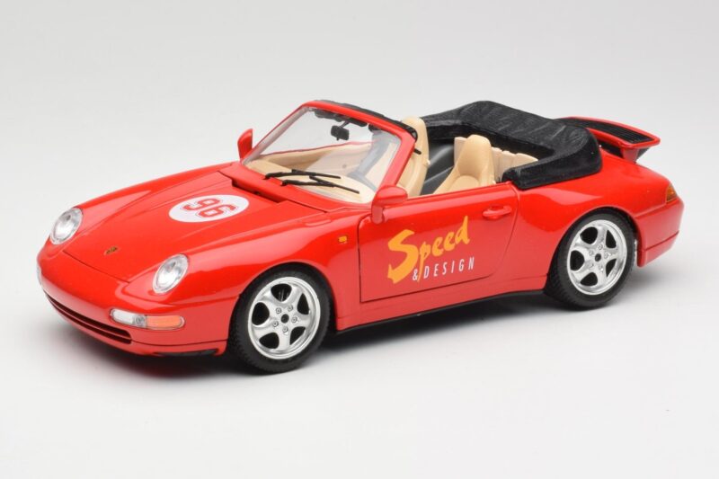Porsche 911 993 Carrera Cabriolet Rouge Bburago 1:18 3090 Métal