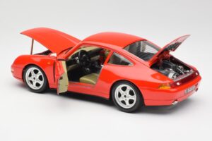 Porsche 911 993 Carrera Rouge Bburago 1:18 3050 Métal — image 5 sur 8