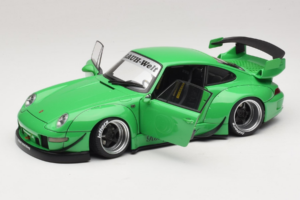 Porsche 911 993 RWB Vert Gun Grey Wheels AUTOart 1:18 78151 Composite — image 2 sur 8