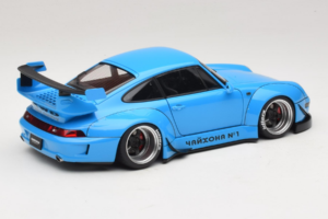 Porsche 911 993 RWB Bleu Ciel Gun Grey Wheels AUTOart 1:18 78152 Composite — image 3 sur 8
