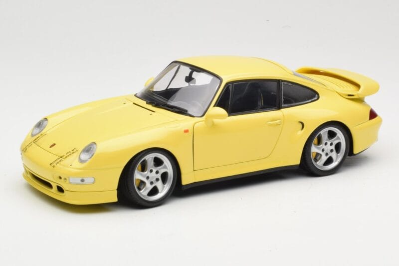 Porsche 911 993 Turbo S Jaune UT Models 1:18 27836 Métal