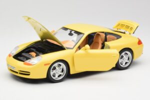 Porsche 911 996 Carrera Jaune Bburago 1:18 30085-M1 Métal — image 2 sur 8