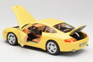 Porsche 911 996 Carrera Jaune Bburago 1:18 30085-M1 Métal — image 5 sur 8