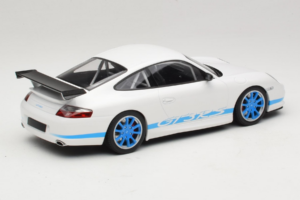 Porsche 911 996 GT3 RS Blanc Bandes Bleues Minichamps 1:18 155062021 Métal — image 2 sur 6