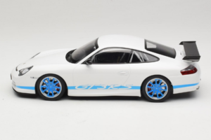Porsche 911 996 GT3 RS Blanc Bandes Bleues Minichamps 1:18 155062021 Métal — image 3 sur 6