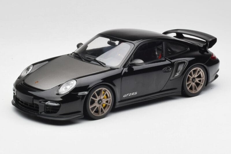 Porsche 911 997 GT2 RS Noir & Argent Roues Minichamps 1:18 100069401 Métal