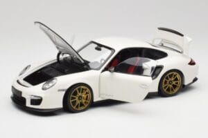 Porsche 911 997 GT2 RS Blanc & Or Roues Minichamps 1:18 100069406 Métal — image 2 sur 8