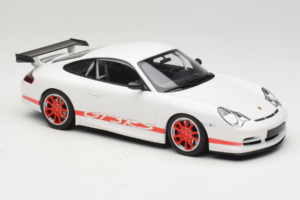 Porsche 911 996 GT3 RS Blanc Bande Rouge Minichamps 1:18 155062020 Métal — image 4 sur 6
