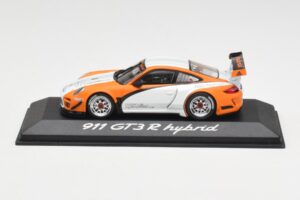 Porsche 911 GT3 R Hybrid 997.2 Presentation White Orange Minichamps 1:43 WAP0201170B Métal