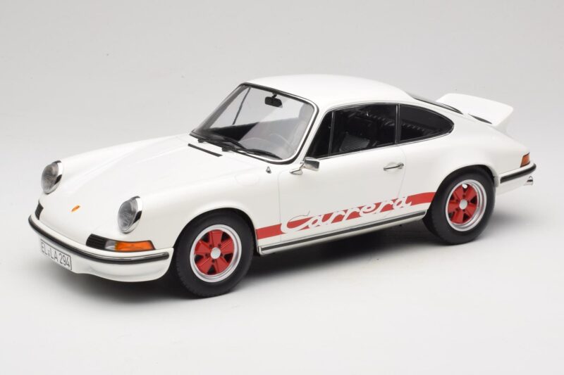 Porsche 911 Carrera RS 2.7 Grand Prix White With Red Norev 1:12 127514 Métal