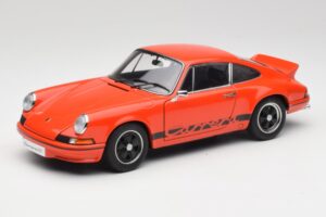 Porsche 911 Carrera RS 2.7 Orange & Bandes Noires AUTOart 1:18 78054 Métal
