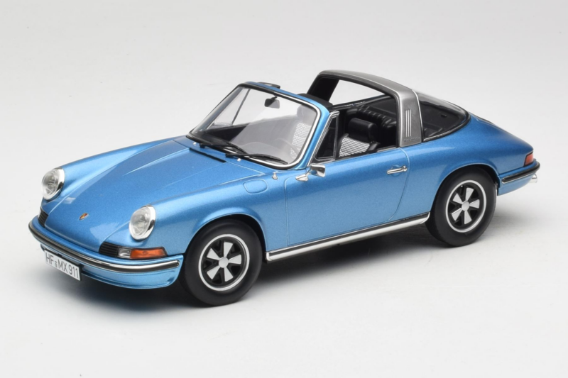 Porsche 911 S Targa Blue Metallic Norev 1:18 187646 Métal