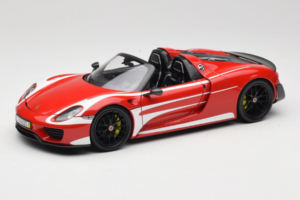 Porsche 918 Spyder Weissach Package Rayures Rouge Blanc Minichamps 1:18 110062442-O1 Métal