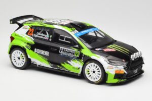 Skoda Fabia Rally2 #23 O. Solberg / E. Edmondson Rally Monte Carlo 2023 IXO 1:18 18RMC155A Métal — image 4 sur 6