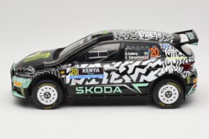 Skoda Fabia Rally2 #20 O. Solberg / E. Edmund Safari Rally Kenya 2024 IXO 1:18 18RMC222 Métal — image 3 sur 6