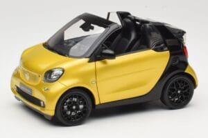 Smart Fortwo 453 Cabriolet Noir Et Jaune Norev 1:18 B66960289 Métal