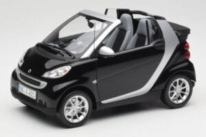 Smart Fortwo Cabriolet W451 Noir & Argent Minichamps 1:18 Q0022566V001C18Q00 Métal