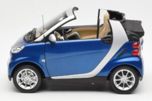 Smart Fortwo W451 Cabriolet Bleu Argent Minichamps 1:18 Q0022565V001C80Q00 Métal — image 4 sur 8