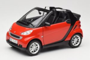 Smart Fortwo W451 Cabrio Rouge Noir Minichamps 1:18 150036333 Métal