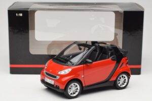 Smart Fortwo W451 Cabrio Rouge Noir Minichamps 1:18 150036333 Métal — image 8 sur 8