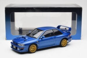Subaru Impreza 22B Upgraded Version Bleu Avec Jantes Dorées AUTOart 1:18 78602 Métal — image 8 sur 8