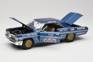 Pontiac Catalina Super Duty Super Stock #655 Bleu 1962 Auto World 1:18 AW201/06 Métal — image 2 sur 8