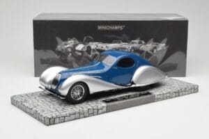 Talbot-Lago T150 C-SS Coupé Bleu Argent Minichamps 1:18 107117122 Résine — image 6 sur 6