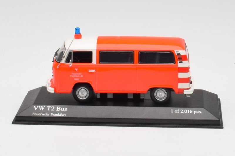 Volkswagen T2 Bus Pompiers Frankfurt Minichamps 1:43 400053091 Métal