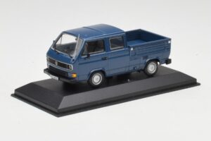 Volkswagen T3 Double Cabine Plateau Bleu Minichamps 1:43 400055260 Métal — image 3 sur 4