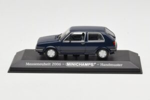 Volkswagen Golf Mk2 Bleu Prototype de Salon Minichamps 1:43 GOLFHANDMUSTER Métal