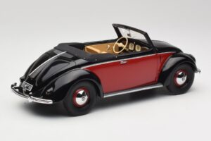 Volkswagen Beetle Hebmuller Cabriolet Noir & Rouge Minichamps 1:18 107054230 Résine — image 2 sur 6