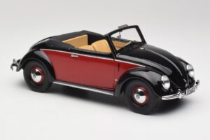Volkswagen Beetle Hebmuller Cabriolet Noir & Rouge Minichamps 1:18 107054230 Résine — image 4 sur 6