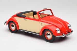 Volkswagen Beetle Hebmuller Cabriolet Rouge & Crème Minichamps 1:18 107054231 Résine — image 4 sur 6