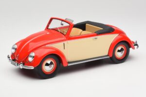 Volkswagen Beetle Hebmuller Cabriolet Rouge & Crème Minichamps 1:18 107054231 Résine